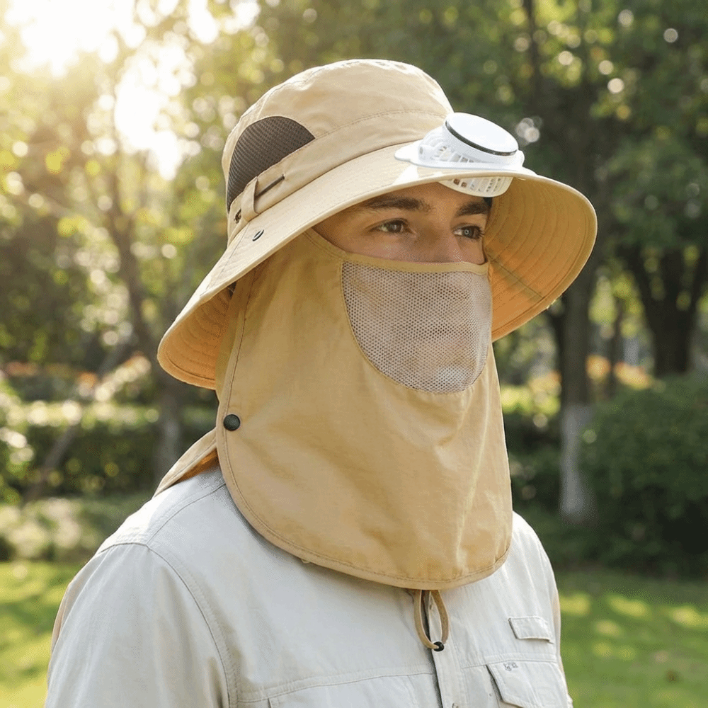 Portable Solar Rechargeable Fa - Sun Hat Wide Brim 评论和价格