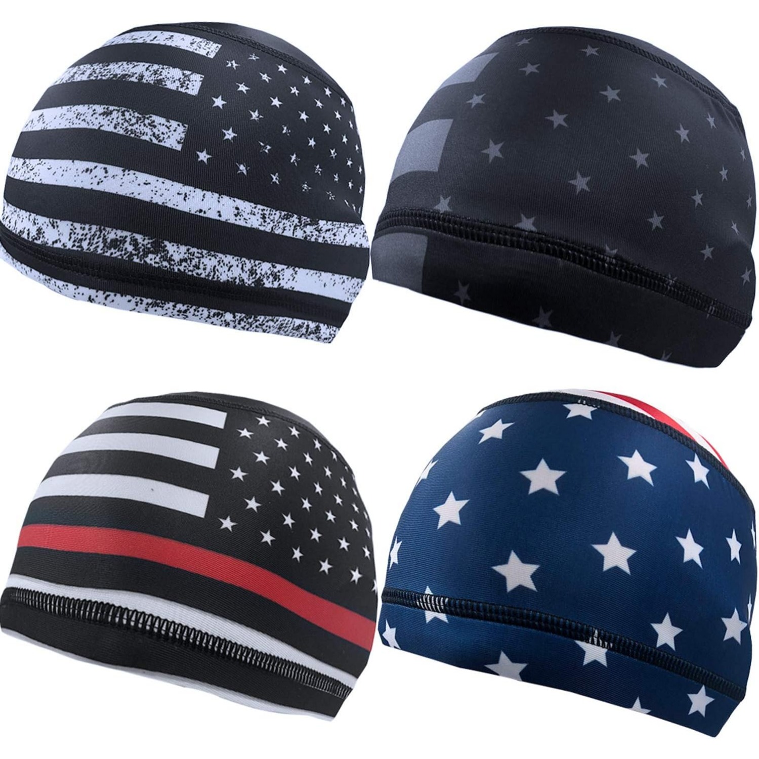 4x US Flag Skull Cap Helmet Li - Skull Cap Helmet Liner 评论和价格