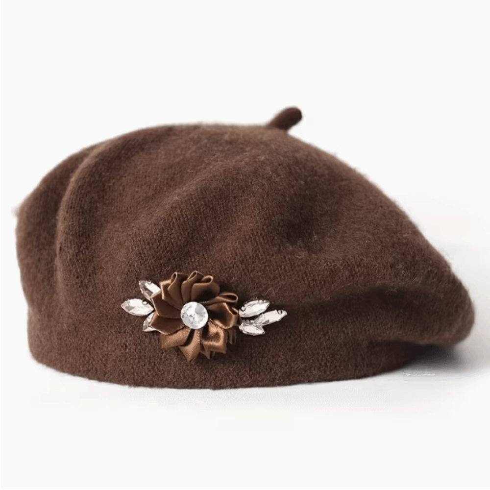 Fashion Solid Color Wool Beret - Beret French Wool 评论和价格