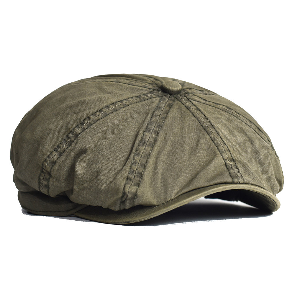 Washed Cotton Newsboy Cap Peak - Newsboy Cap Ivy 评论和价格