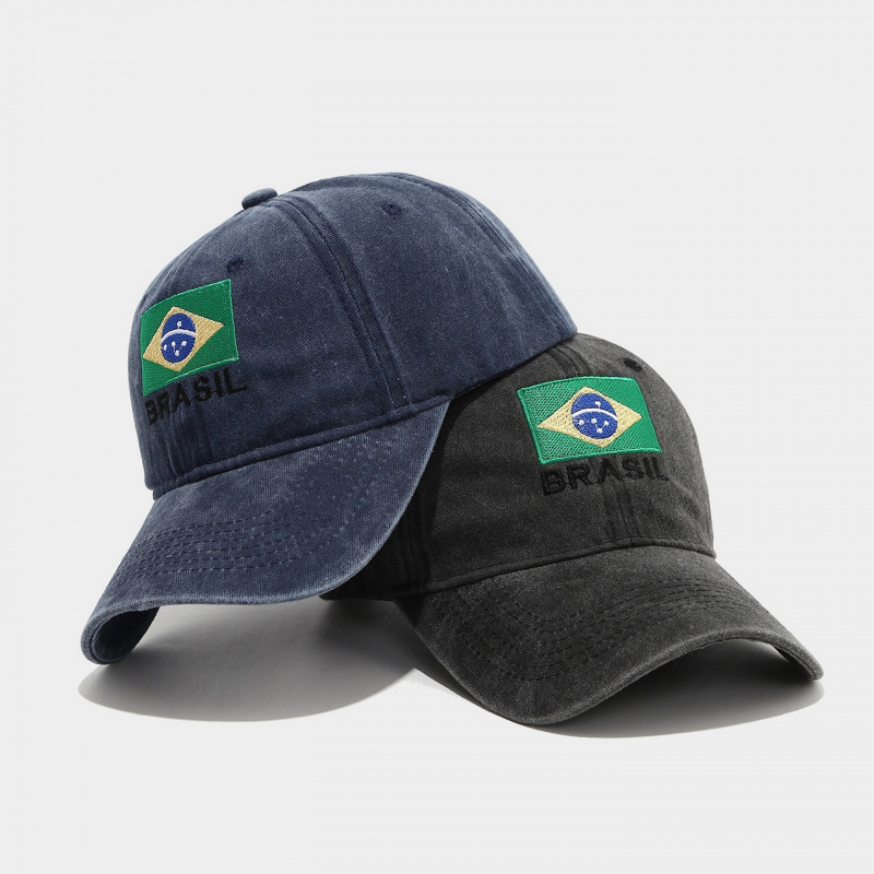 Vintage Brazil Flag BRASIL Let - Dad Hat Cotton 评论和价格